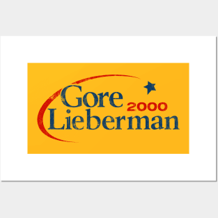 Gore Lieberman 2000 Posters and Art